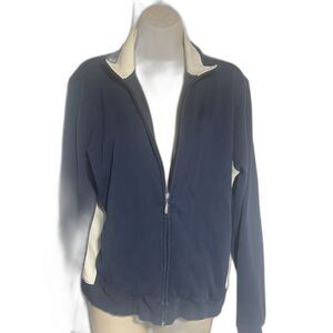 Jack Nicklaus pima cotton zip front cardigan L